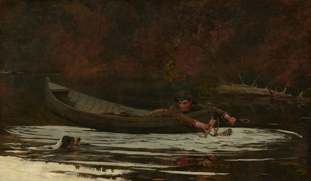 Hound and Hunter by Winslow Homer — complete composition