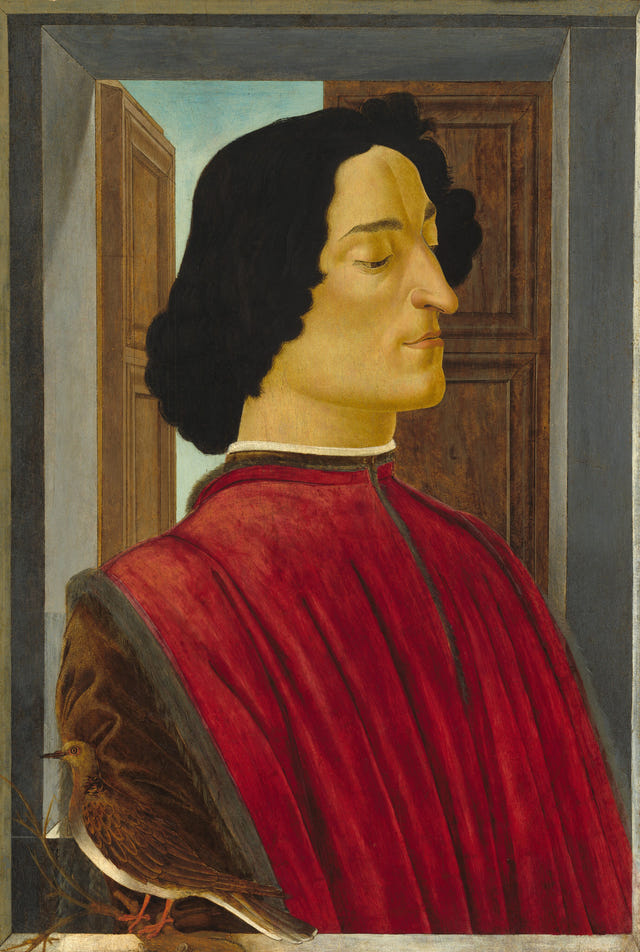 Giuliano de’ Medici by Sandro Botticelli — complete composition