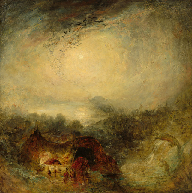 The Evening of the Deluge by Joseph Mallord William Turner — complete composition