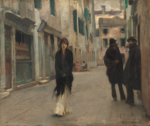 Street in Venice by John Singer Sargent, complete composition