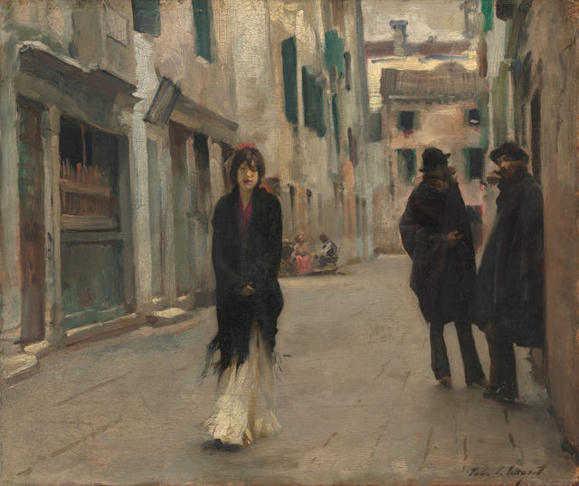 Street in Venice by John Singer Sargent, complete composition