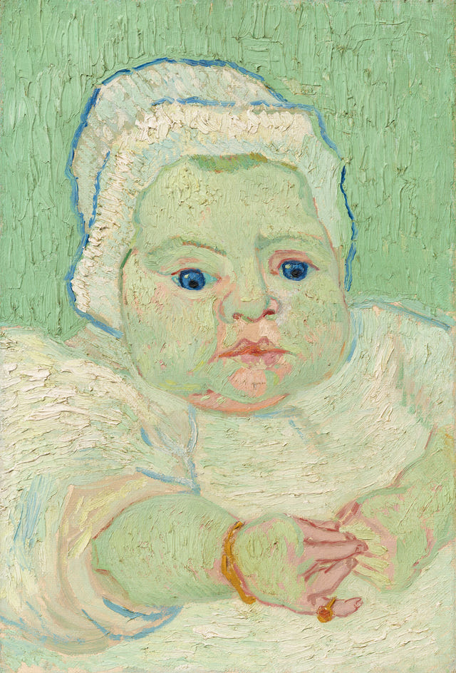 Roulin’s Baby by Vincent van Gogh, complete composition