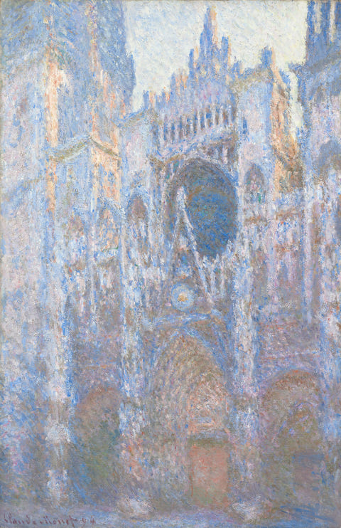 Rouen Cathedral, West Façade by Claude Monet, complete composition