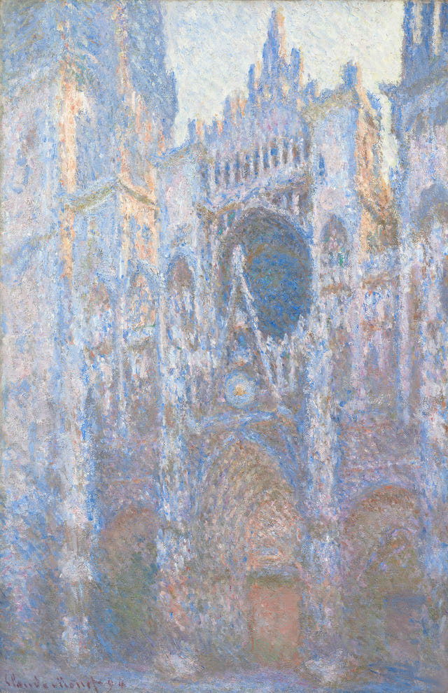 Rouen Cathedral, West Façade by Claude Monet, complete composition