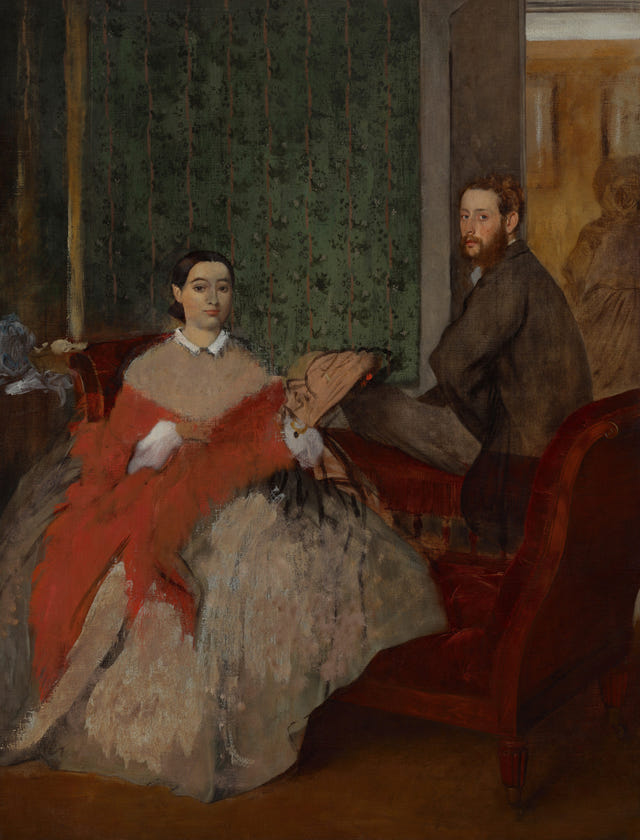 Edmondo and Thérèse Morbilli by Edgar Degas — complete composition