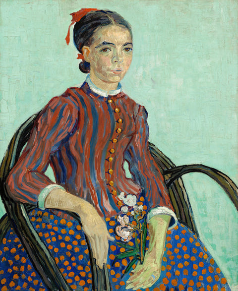 La Mousmé by Vincent van Gogh, complete composition