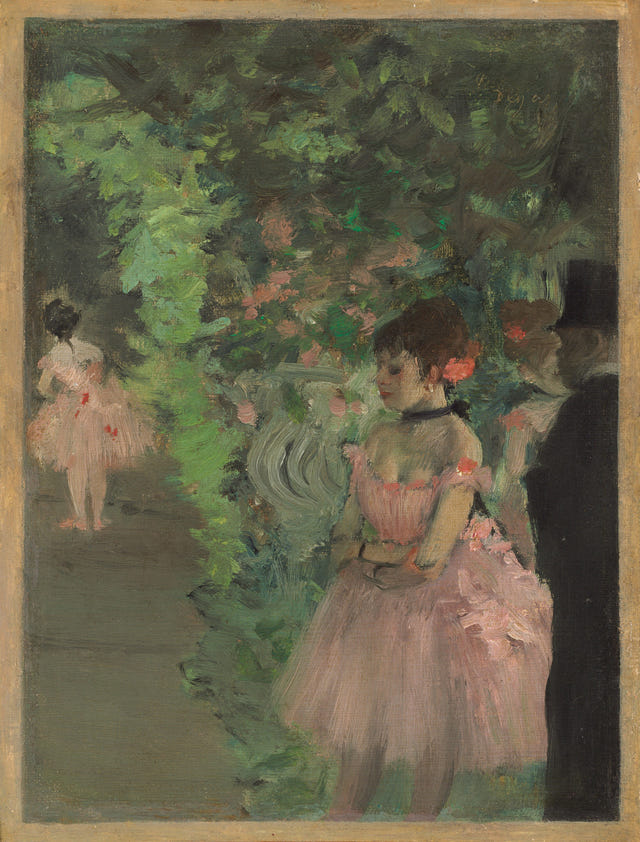 Dancers Backstage by Edgar Degas — complete composition