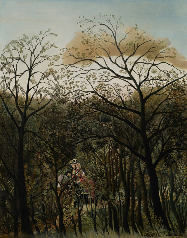 Rendezvous in the Forest by Henri Rousseau — complete composition