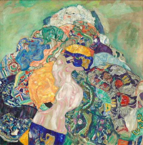 Baby (Cradle) by Gustav Klimt, complete composition