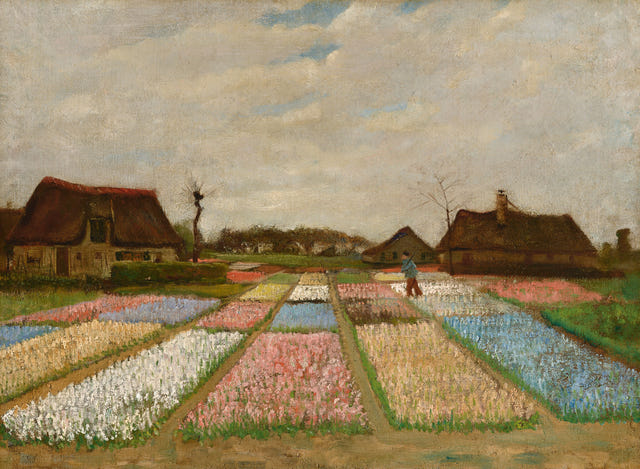 Flower Beds in Holland by Vincent van Gogh, complete composition