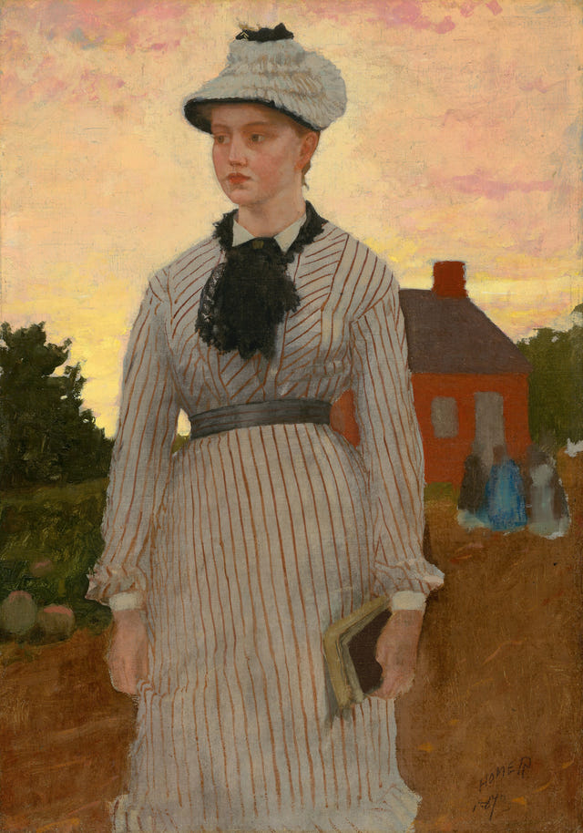The Red School House by Winslow Homer — complete composition