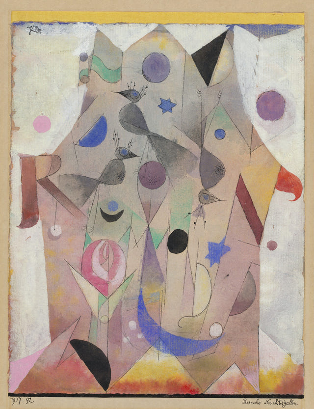 Persian Nightingales by Paul Klee — complete composition