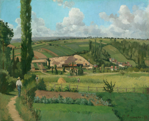 Landscape at Les Pâtis, Pontoise by Camille Pissarro, complete composition