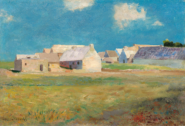 Breton Village by Odilon Redon — complete composition