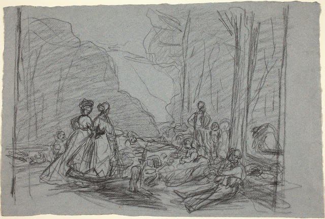 The Luncheon on the Grass by Claude Monet — complete composition