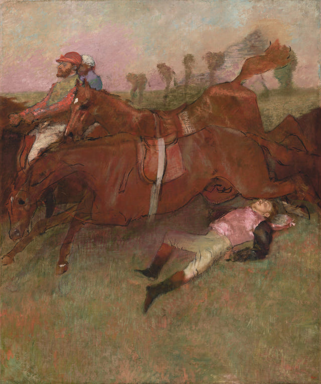 Edgar Degas — Scene from the Steeplechase: The Fallen Jockey